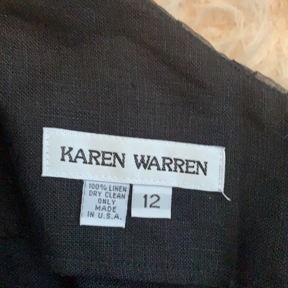 Karen Warren linen dress sz 12 BEAUTIFUL - Picture 3 of 4